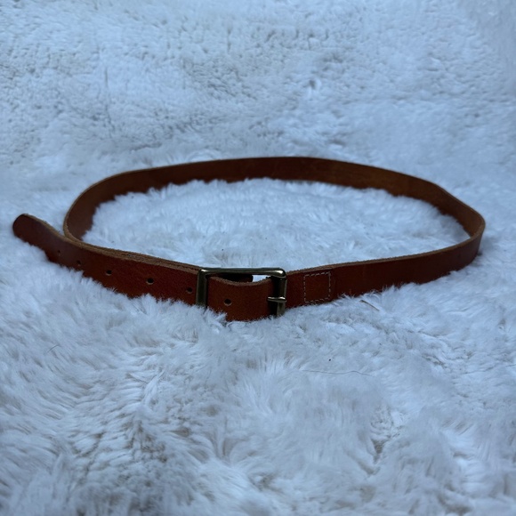 J. Crew Genuine Italian Leather Made in USA Women's Brown Belt - Picture 1 of 6